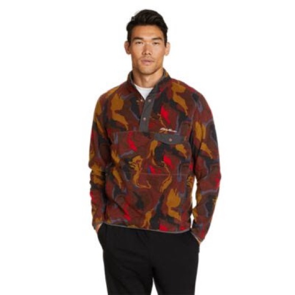 Eddie Bauer Mens multi colour Schute Snap Mock - Picture 5 of 5